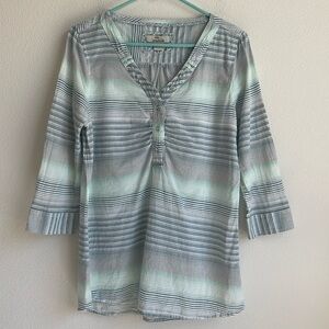 Green Blue 💯 Cotton Striped Tunic